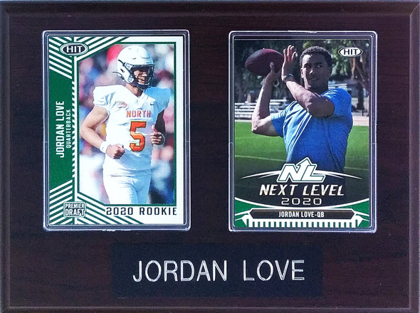 Jordan Love Utah State 2-Card 6x8 Plaque