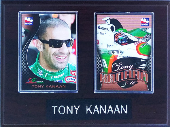 Tony Kanaan IndyCar Driver 2-Card 6x8 Plaque