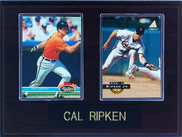 Cal Ripken Jr. Baltimore Orioles HOF 2-Card 6x8 Plaque
