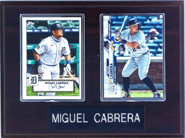 Miguel Cabrera Detroit Tigers 2-Card 6x8 Plaque