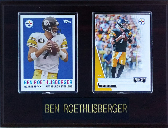 Ben Roethlisberger Pittsburgh Steelers 2-Card 6x8 Plaque