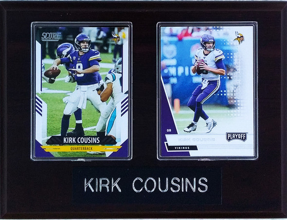 Kirk Cousins Minnesota Vikings 2-Card 6x8 Plaque