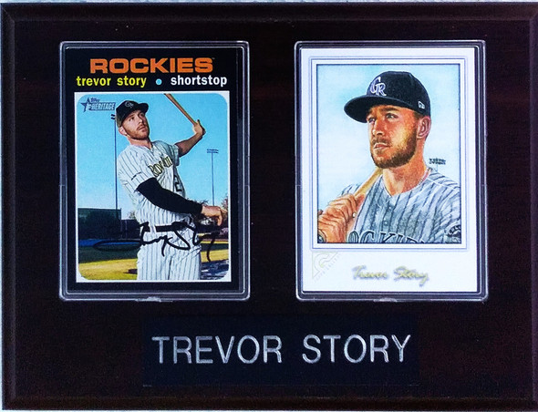 Trevor Story Colorado Rockies 2-Card 6x8 Plaque