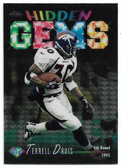Terrell Davis 1998 Topps Chrome Hidden Gems Card HG13