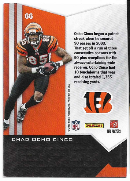 Chad Ocho Cinco 2010 Panini Epix Season Emerald Card 66