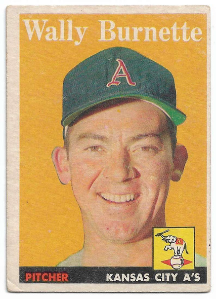 Wally Burnette 1958 Topps Card 69
