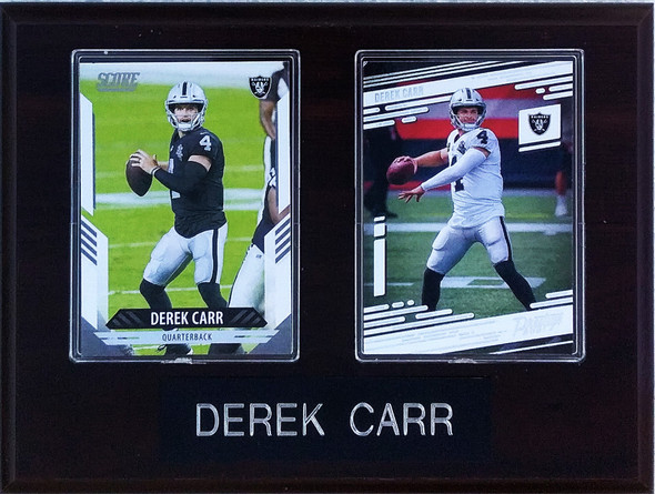 Derek Carr Las Vegas Raiders 2-Card 6x8 Plaque
