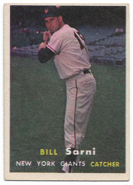 Bill Sarni 1957 Topps Card 86