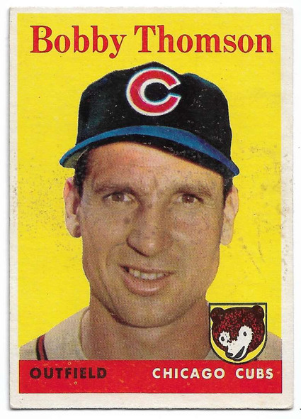 Bobby Thomson 1958 Topps Card 430