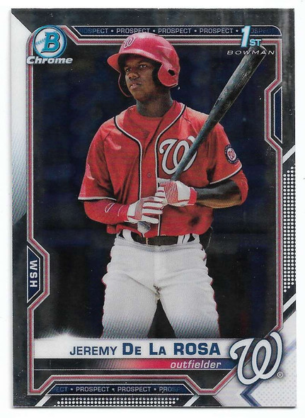 Jeremy De La Rosa 2021 Bowman Chrome Prospects Silver Card BCP-25