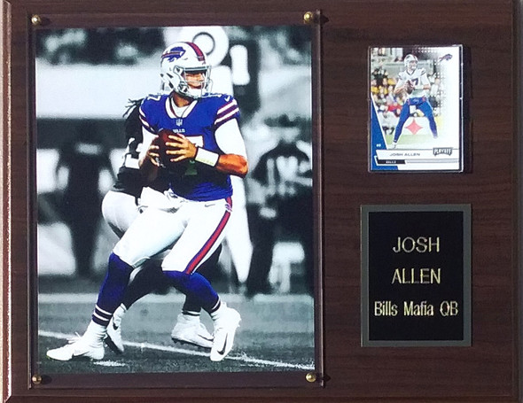 Josh Allen Buffalo Bills 12x15" Cherry-Finished Player Plaque