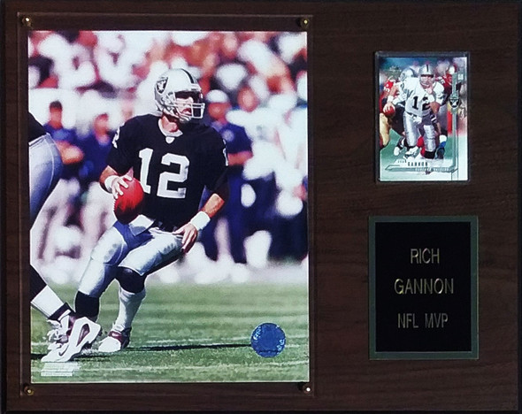 Rich Gannon Raiders 12x15" Cherry-Finished Player Plaque - 3 PHOTO OPTIONS