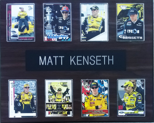 Matt Kenseth NASCAR 8-Card 12x15 Cherry-Finished Plaque