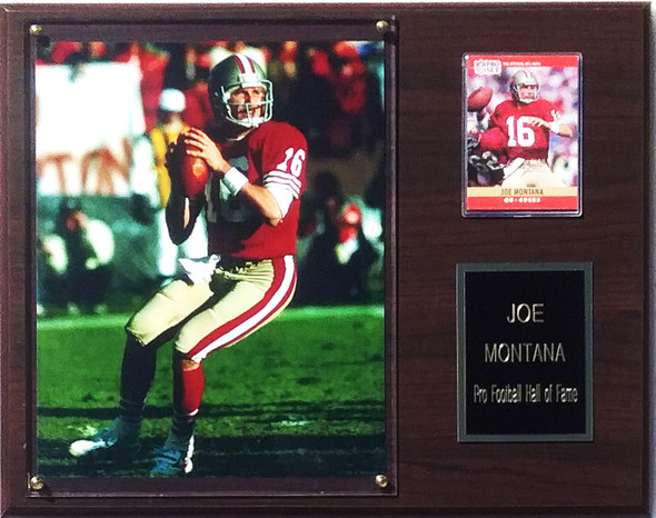 Joe Montana San Francisco 49ers 12x15" Cherry-Finished Player Plaque - 3 PHOTO OPTIONS!