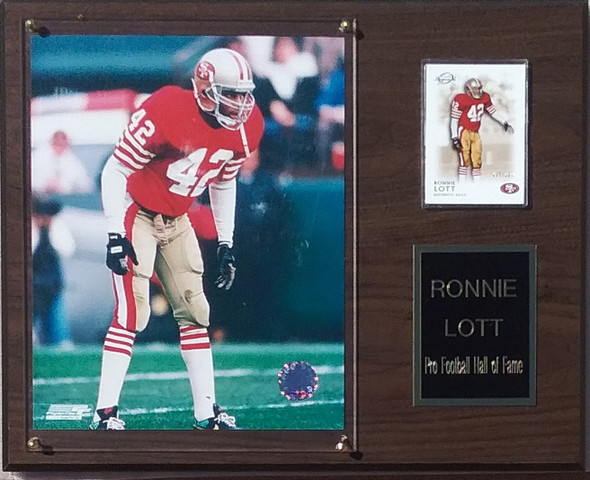 Ronnie Lott San Francisco 49ers and Hall of Fame 12x15" Cherry-Finished Player Plaque