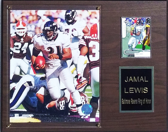 Jamal Lewis Baltimore Ravens 12x15" Cherry-Finished Player Plaque CHOICE OF 3 PHOTOS