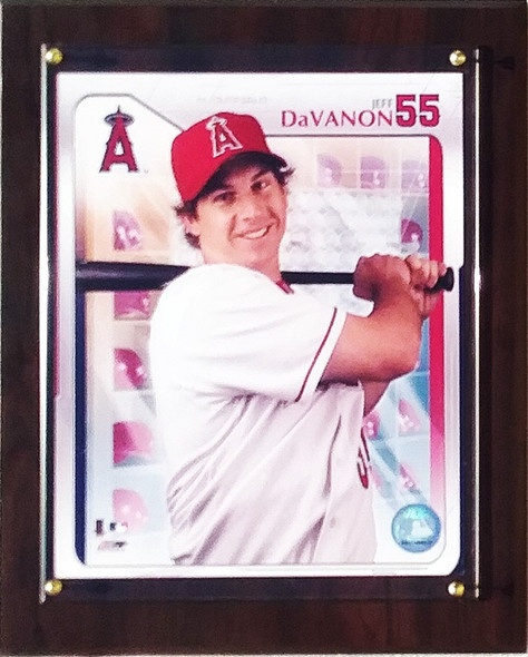 Jeff DaVanon Los Angeles Angels Photo in 10x13 Cherry-Finished Plaque