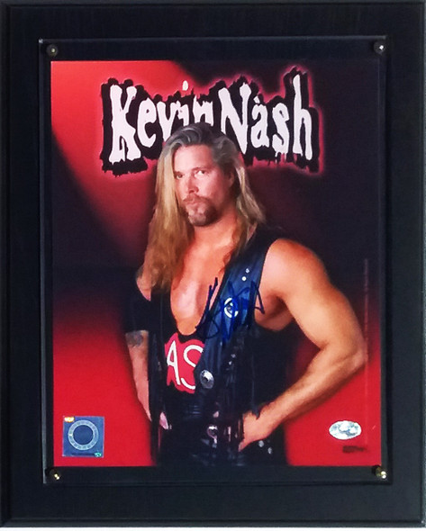 Kevin Nash 8x10 Autographed Photo in Black-Oak Plaque