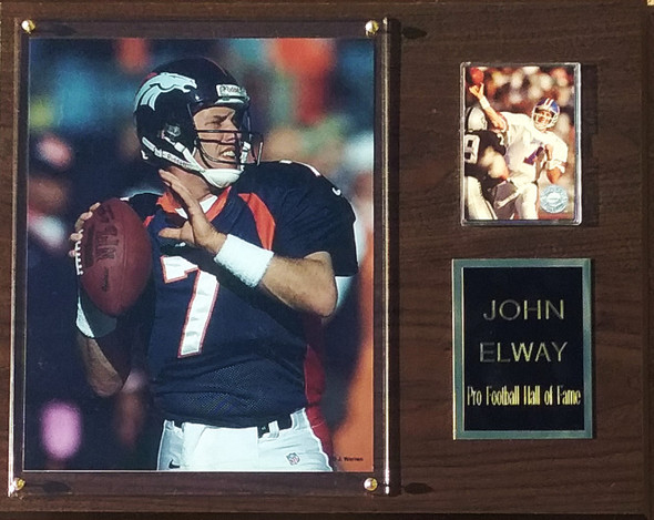 John Elway Denver Broncos 12x15 Player Plaque - 4 PHOTO OPTIONS!