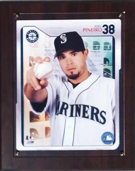 Joel Pineiro Seattle Mariners Photo in 10x13 Cherry-Finished Plaque