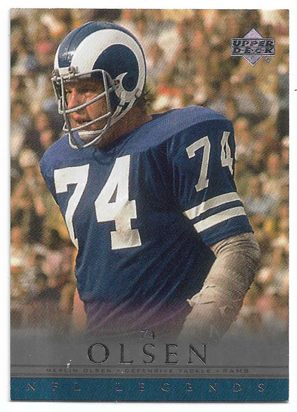 Merlin Olsen 2000 Upper Deck Legends Card 80