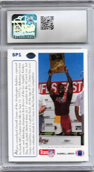 Darrell Green 1991 Upper Deck Card SP1 Graded 9 CSG