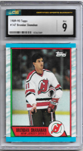 Brendan Shanahan 1989-90 Topps Card Graded 9 CSG