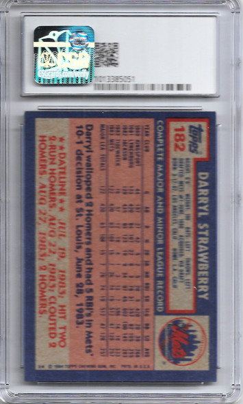 Darryl Strawberry 1984 Topps Rookie Card 182 Graded 7.5 CSG