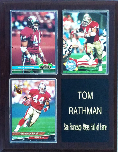 Tom Rathman San Francisco 49ers 3-Card Plaque