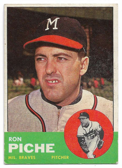 Ron Piche 1963 Topps Card 179