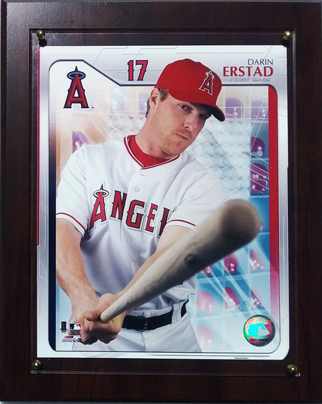 Darin Erstad Los Angeles Angels Photo in 10x13 Cherry-Finished Plaque