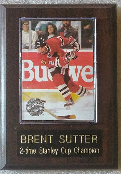 Brent Sutter Chicago Blackhawks Player Plaque
