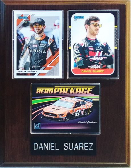 Daniel Suarez NASCAR 3-Card 7x9 Plaque