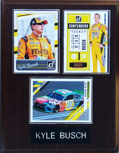 Kyle Busch NASCAR 3-Card 7x9 Plaque