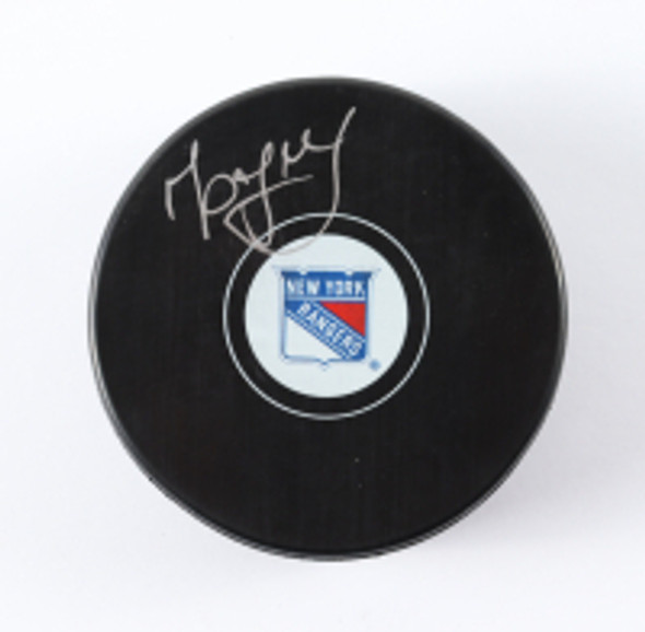 Pavel Buchnevich Signed Rangers Logo Hockey Puck (Fanatics)