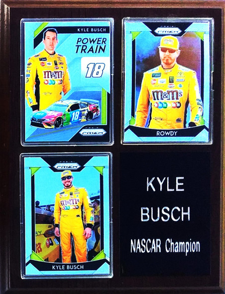 Kyle Busch NASCAR Prizm 3-Card 7x9 Plaque