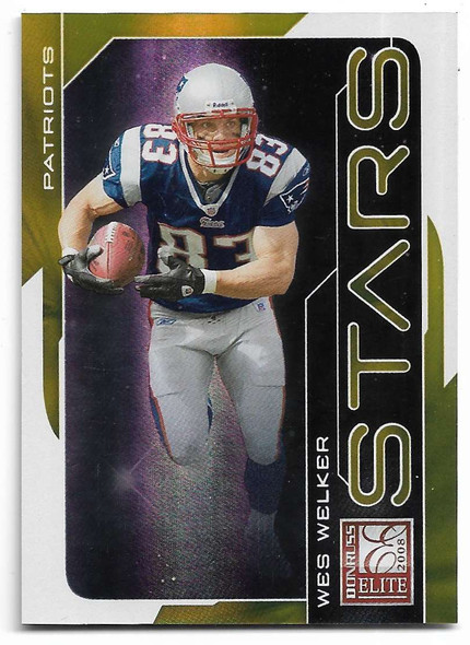 Wes Welker 2008 Donruss Elite Stars Card S-12 50/400