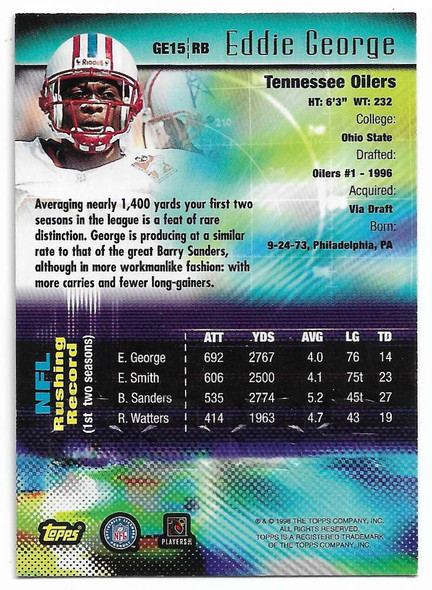 Eddie George 1998 Topps Generation 2000 Card GE15