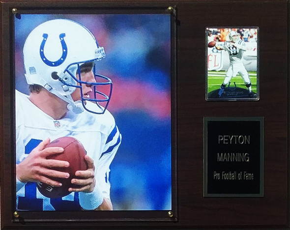 Peyton Manning Indianapolis Colts 12x15" Cherry-Finished Player Plaque
