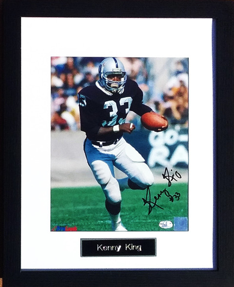 Kenny King Oakland Raiders Autographed 8x10 Photo Matted in a 13x16 Frame
