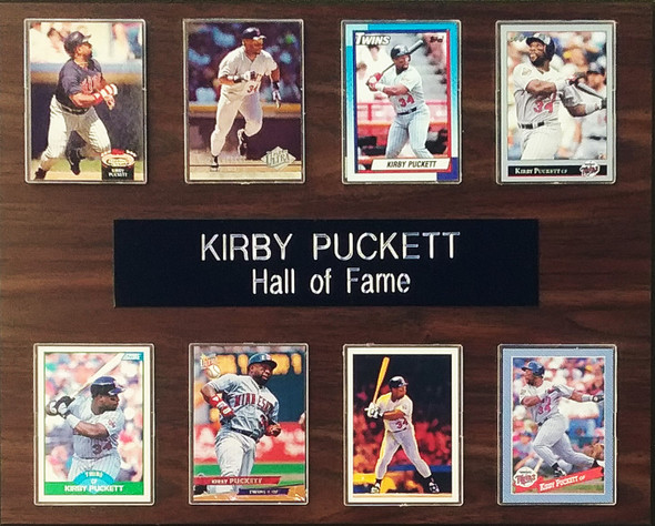 Kirby Puckett Minnesota Twins 8-Card 12x15 Cherry-Finished Plaque