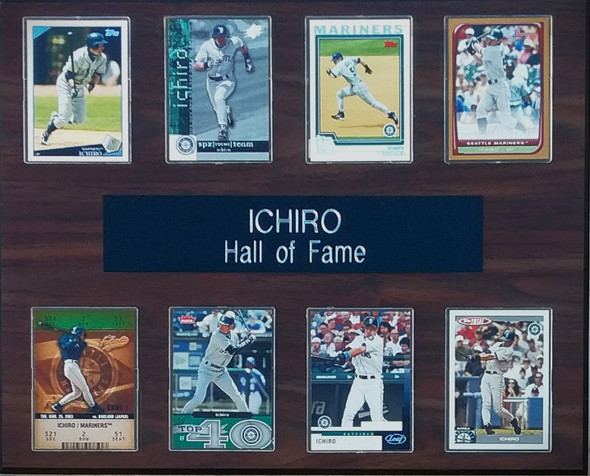 Ichiro Seattle Mariners 8-Card 12x15 Cherry-Finished Player Plaque