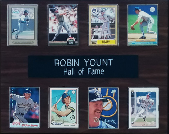 Robin Yount Milwaukee Brewers 8-Card 12x15 Cherry-Finished Player Plaque