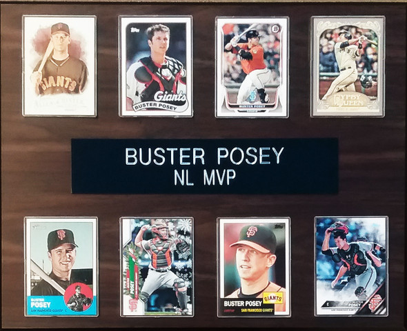 Buster Posey San Francisco Giants 8-Card 12x15 Cherry-Finished Player Plaque