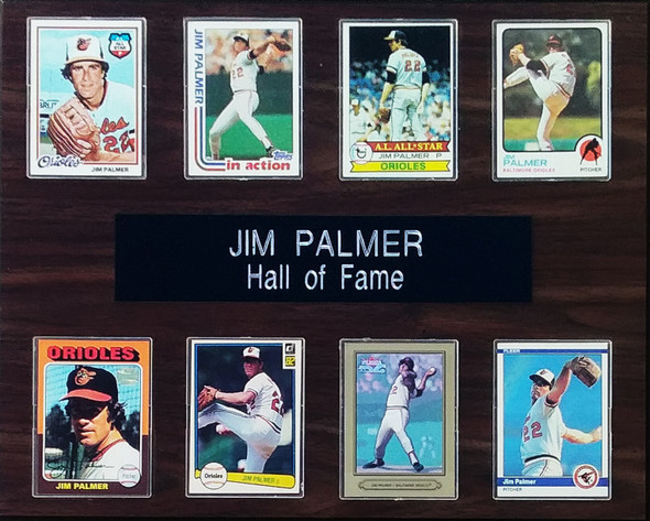Jim Palmer Baltimore Orioles 8-Card 12x15 Cherry-Finished Plaque