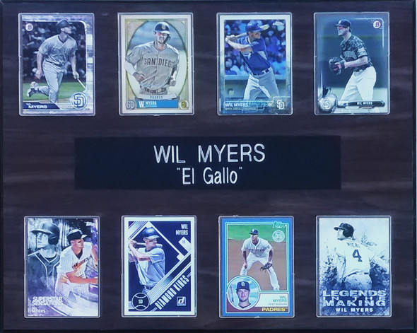 Wil Myers San Diego Padres 8-Card 12x15 Cherry-Finished Plaque