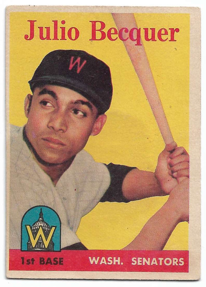 Julio Becquer 1958 Topps Card 458 B