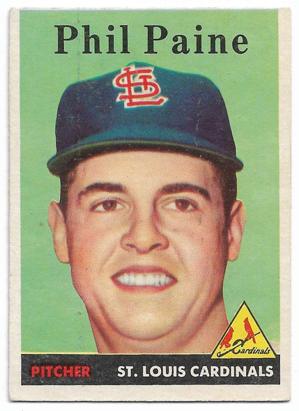 Phil Paine 1958 Topps Card 442 B