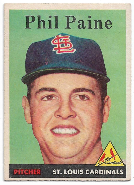 Phil Paine 1958 Topps Card 442 C