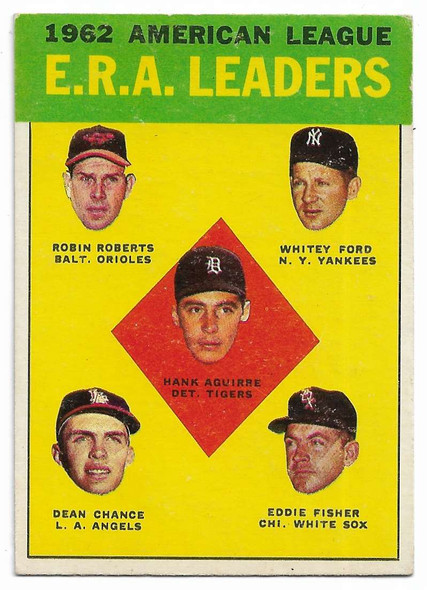 1962 ERA Leaders Whitey Ford 1963 Topps Card 6